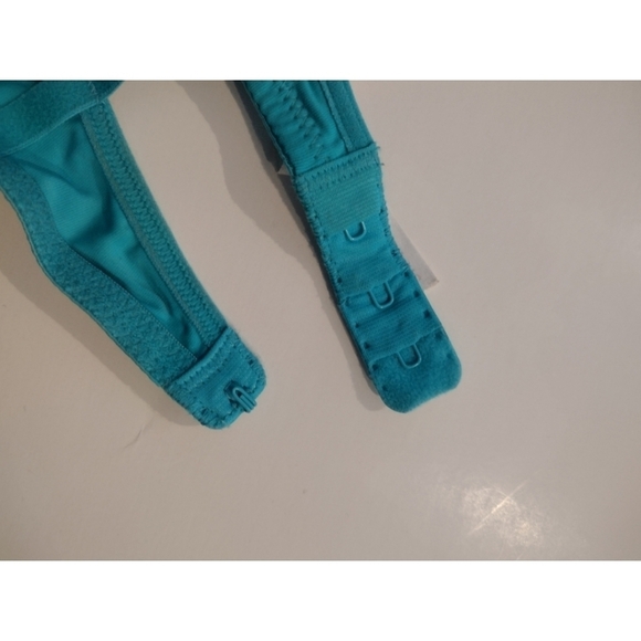 Pink Victoria's Secret turquoise plunge push up underwire bra size 34B - Picture 6 of 9